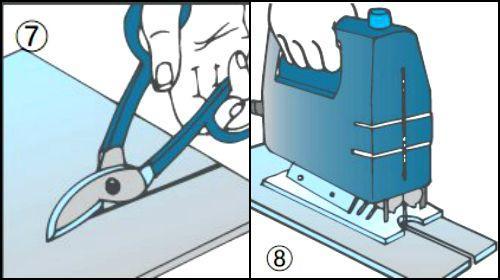 Tagliare lamiere in ferro